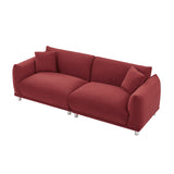 English Elm Loveseat Sofa Couch For Modern Living Room,2 Seater Sofa For Small Detachable Sofa Cover Space Spring Cushion and Solid Wood Frame ,Red