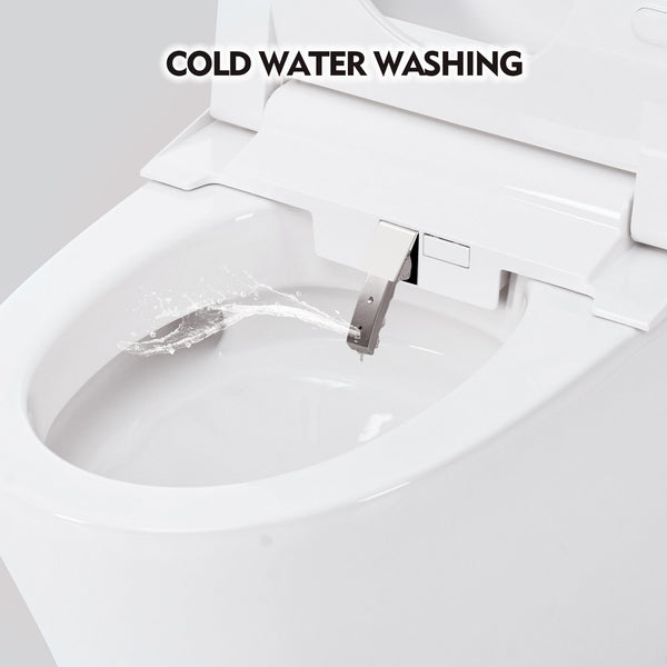English Elm Smart Toilet Bidet Combo Compact Tankless Dual-Flush 1/1.28 GPF Foot-Sensor LED Night Light Soft-Close WF314231AAA