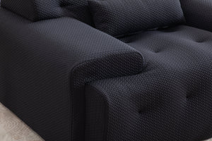 English Elm Large Foam 1 Seater Sofa with High-Density Comfort Foam, No Assembly Needed, Plush Modern Lounge Couch DARK GREY W1752P151333