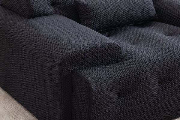 English Elm Large Foam 1 Seater Sofa with High-Density Comfort Foam, No Assembly Needed, Plush Modern Lounge Couch DARK GREY W1752P151333