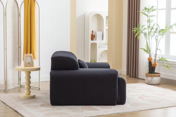 English Elm Large Foam 1 Seater Sofa with High-Density Comfort Foam, No Assembly Needed, Plush Modern Lounge Couch DARK GREY W1752P151333