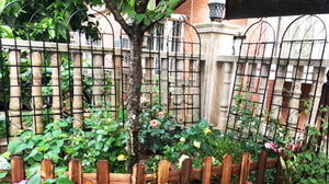English Elm 4 Pack Galvanized Steel Garden Trellises Powder Coated Matte Black Climbing Plant Supports W158681061