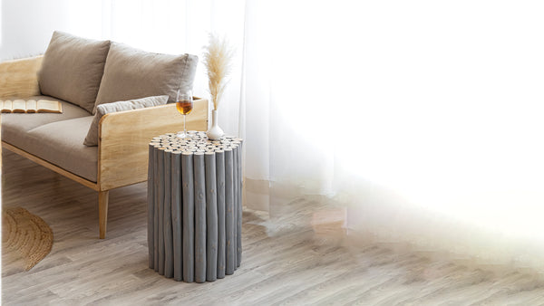 English Elm ET1009-16 Stylish Wood End Table with Modern-Contemporary Design, Elegant Finish and Durable Craftsmanship Grey B009140749