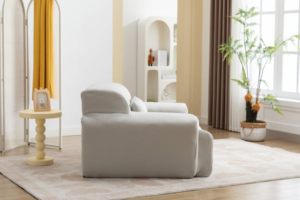 English Elm Large Foam 1 Seater Sofa with High-Density Comfort Foam, No Assembly Needed, Plush Modern Lounge Couch Beige W1752P151330