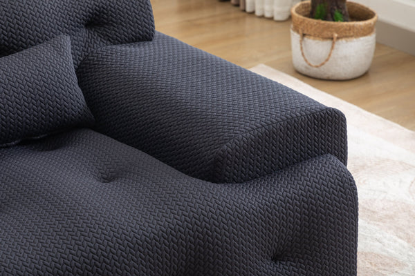 English Elm Large Foam 1 Seater Sofa with High-Density Comfort Foam, No Assembly Needed, Plush Modern Lounge Couch DARK GREY W1752P151333