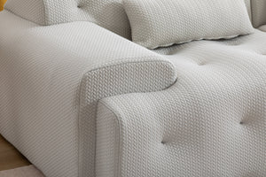 English Elm Large High-Density Foam 2-Seater Sofa Couch — No Assembly, Plush Body-Conforming Comfort for Living Room Beige W1752S00002