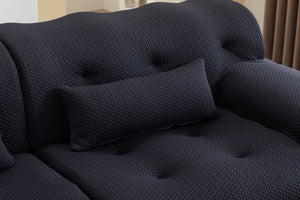 English Elm Large High-Density Foam 2-Seater Sofa Couch — No Assembly, Plush Body-Conforming Comfort for Living Room Dark Gray W1752S00003