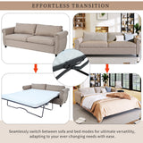 English Elm 80.7'' 2-In-1 Sofa Bed Sleeper With Large Mattress(63''*70.9*3.3 Inch), For Living Room Spaces Bedroom