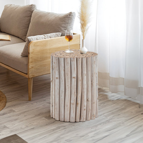 English Elm ET1009-16 Stylish Wood End Table with Modern-Contemporary Design, Elegant Finish and Durable Craftsmanship White B009140750