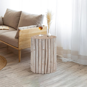 English Elm ET1009-16 Stylish Wood End Table with Modern-Contemporary Design, Elegant Finish and Durable Craftsmanship White B009140750