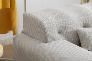 English Elm Large High-Density Foam 2-Seater Sofa Couch — No Assembly, Plush Body-Conforming Comfort for Living Room Beige W1752S00002