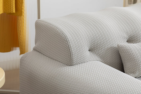 English Elm Large High-Density Foam 2-Seater Sofa Couch — No Assembly, Plush Body-Conforming Comfort for Living Room Beige W1752S00002