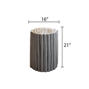 English Elm ET1009-16 Stylish Wood End Table with Modern-Contemporary Design, Elegant Finish and Durable Craftsmanship Grey B009140749