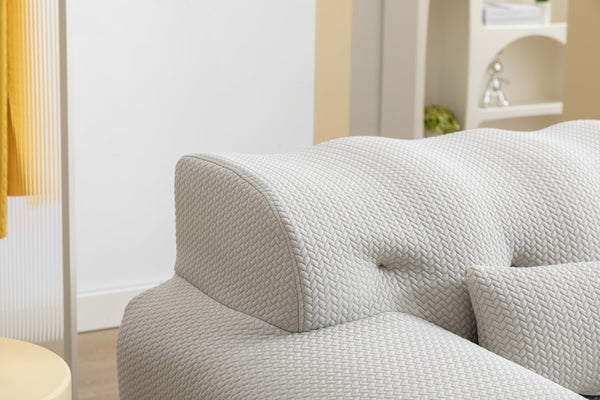 English Elm Large Foam 1 Seater Sofa with High-Density Comfort Foam, No Assembly Needed, Plush Modern Lounge Couch Beige W1752P151330