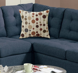 English Elm Modular Navy Polyfiber Sectional Sofa Four Piece Tufted Living Room Couch Set B011S00678