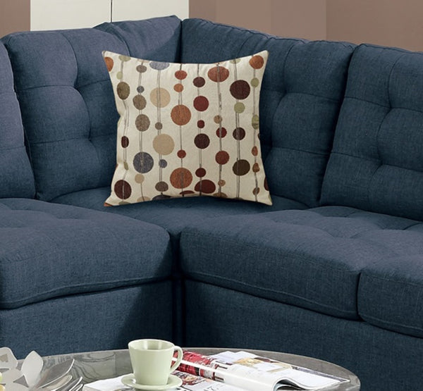 English Elm Modular Navy Polyfiber Sectional Sofa Four Piece Tufted Living Room Couch Set B011S00678
