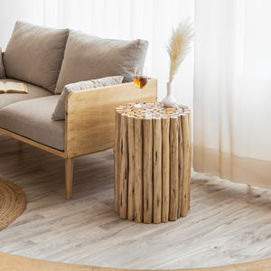 English Elm ET1009-16 Stylish Wood End Table with Modern-Contemporary Design, Elegant Finish and Durable Craftsmanship Natural B009140751