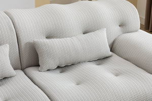 English Elm Large High-Density Foam 2-Seater Sofa Couch — No Assembly, Plush Body-Conforming Comfort for Living Room Beige W1752S00002