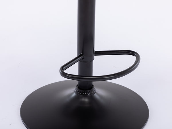 English Elm Swivel Velvet Barstool with Tufted Back and Ergonomic Waist Support, 25–33" Height, Chrome Base Gray W1143P324533