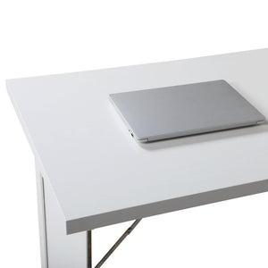 English Elm Modern Wall-Mounted Folding Desk Cabinet with Storage Shelves, Compact Convertible Writing Station for Home Office, White W2181P151577