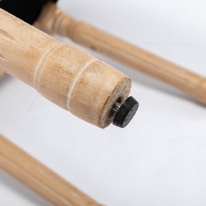 English Elm A&A French Style Solid Wood Dining Chair with Rattan Back & High-Density Foam Cushion for Comfort and Durability Dark Gray W1143141071