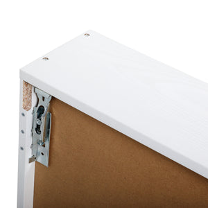 English Elm Modern Wall-Mounted Folding Desk Cabinet with Storage Shelves, Compact Convertible Writing Station for Home Office, White W2181P151577