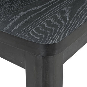 English Elm TOPMAX Rustic Extendable Dining Set with 84" Table and 24" Leaf, 9-Piece Wood Frame, Upholstered Chairs Black+ Gray SP000038AAB