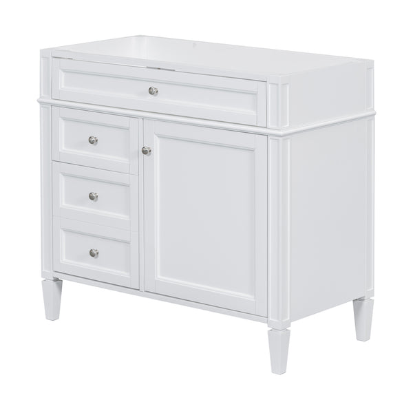 English Elm 36'' Modern Bathroom Vanity With Sink, Elegant Storage Cabinet, 2 Drawers & Tip-Out Organizer SW000119AAK-2