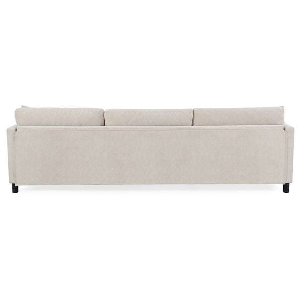 English Elm 107.87'sectional Sofa with Ottoman Pine Frame Removable Cushions Living Room Seating Beige W680S00008