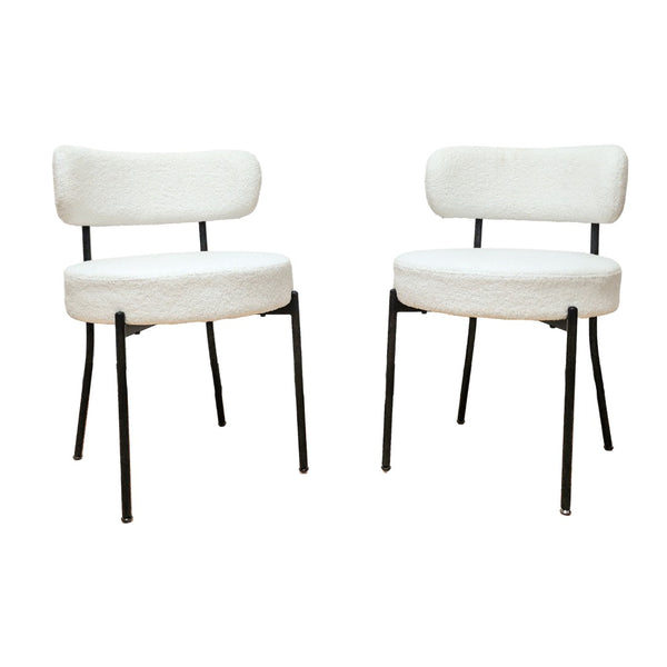 English Elm 62.4" Extendable Mdf Dining Table Set Seats 8 with Upholstered Curved Backrest Chairs Grey+White W2189S00944