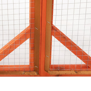 English Elm Wooden Fir Cat Enclosure Outdoor Shelter with Waterproof Roof and Climbing Perches W2181P151887