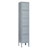 English Elm 5 Door 66"H Metal Lockers With Lock For Employees,Storage Locker Cabinet For Home Gym Office School Garage,Gray