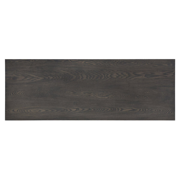 English Elm 4pc Counter Height Dining Set with Built-In USB & Outlets, Drawer Table and 3 Cushioned Stools Gray 69.25 L x 30.25 W x 8.5 H B011P151856