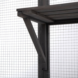 English Elm Extra Large Outdoor Catio Enclosure Fir Frame Galvanized Mesh Walk-in Cat Run W2181P151913
