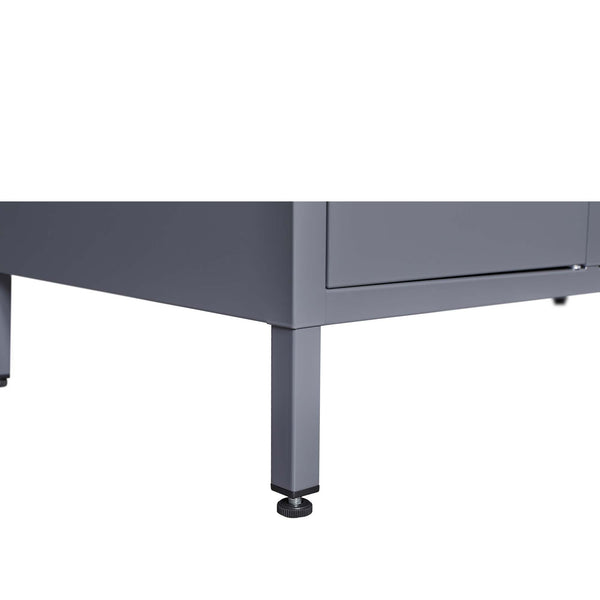 English Elm 3 Door 72"H metal lockers with locks — durable steel storage cabinet for gym, office, school security and organization T2398P151995