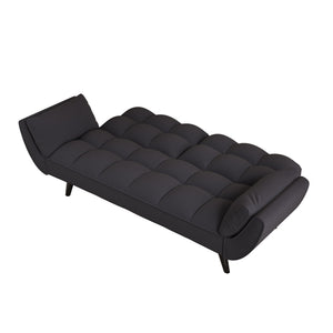 English Elm 74 Velvet 2-Seater Sofa with Solid Wood Frame, 57"x39" Compact Apartment Loveseat in Blue W1658135106