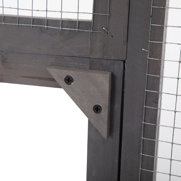 English Elm Extra Large Outdoor Catio Enclosure Fir Frame Galvanized Mesh Walk-in Cat Run W2181P151913