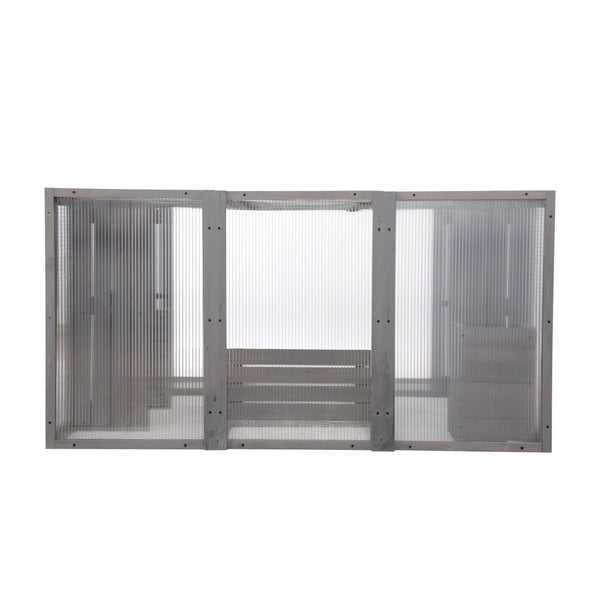 English Elm Extra Large Outdoor Catio Enclosure Fir Frame Galvanized Mesh Walk-in Cat Run W2181P151913