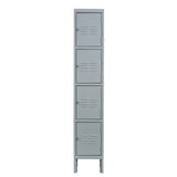 English Elm 4 Door 66"H Metal Lockers With Lock For Employees,Storage Locker Cabinet For Home Gym Office School Garage,Gray