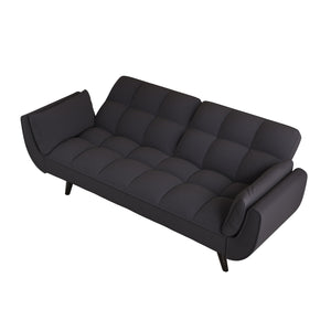 English Elm 74 Velvet 2-Seater Sofa with Solid Wood Frame, 57"x39" Compact Apartment Loveseat in Blue W1658135106
