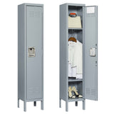 Metal Locker Cabinet with Lock, 1 Door, 66