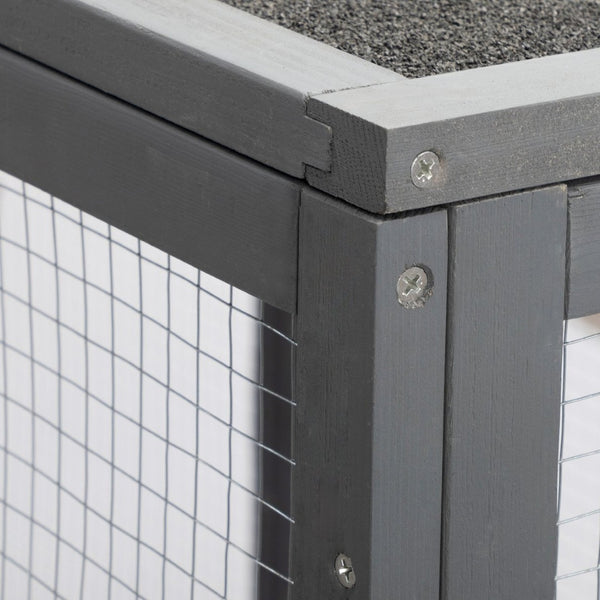 English Elm Spacious Pine Outdoor Cat Enclosure with Weatherproof Roof and Adjustable Platforms W2181P151919