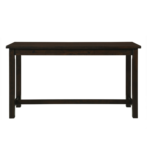 English Elm 4pc Counter Height Dining Set with Built-In USB & Outlets, Drawer Table and 3 Cushioned Stools Espresso 69.25 L x 30.25 W x 8.5 H B011P151855