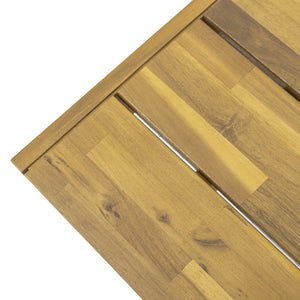 English Elm Christopher Knight Home® - BENCH( Acacia Wood Outdoor Dining Table for 6 with Rust‑Resistant Metal Legs, UV Treated Teak Finish, 300 lb Capacity 74323.00