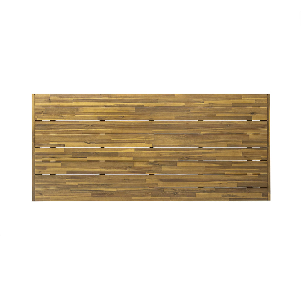 English Elm Christopher Knight Home® - DINING Table - Acacia Wood Outdoor Patio Table with Powder-Coated Metal Legs, UV Resistant Seating for 6 Adults 74322.00