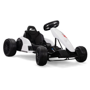 English Elm 24v Electric Kids Go Kart Dual Motor Drift Racer with Safety Gear Included W2181P152214