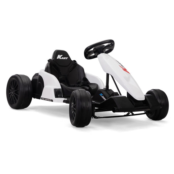 English Elm 24v Electric Kids Go Kart Dual Motor Drift Racer with Safety Gear Included W2181P152214