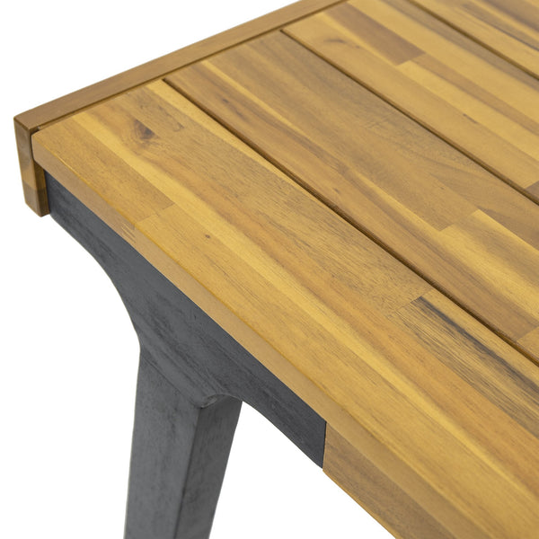 English Elm Christopher Knight Home® - DINING Table - Acacia Wood Outdoor Patio Table with Powder-Coated Metal Legs, UV Resistant Seating for 6 Adults 74322.00