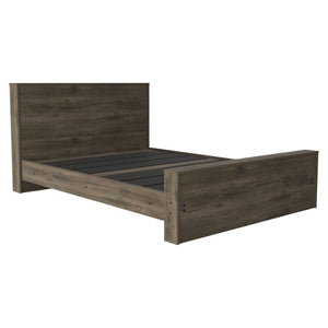 English Elm Full Size Bed Base Forum Dark Brown – Sturdy Engineered Wood, 440 lb Capacity, Easy Assembly, Modern Classic Design B092S00242