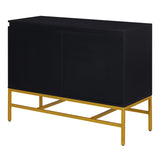 Hearth and Haven Trexm Minimalist & Luxury Cabinet Two Door Sideboard with Gold Metal Legs For Living Room, Dining Room WF317556AAB